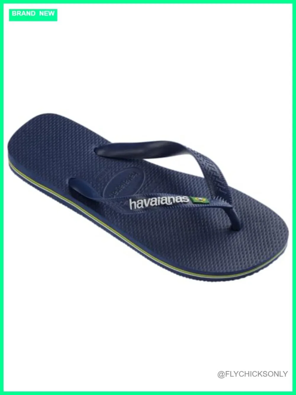 Rubber Sole Flip Flops with Contrast Stripes